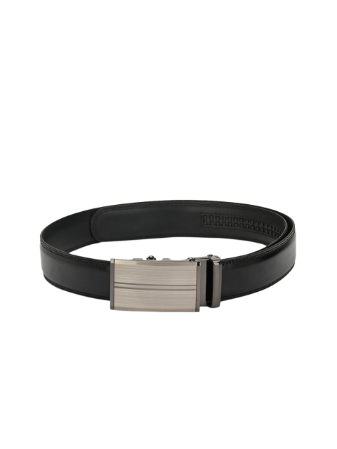 

Pacific Gold Men Black Solid Leather Belt