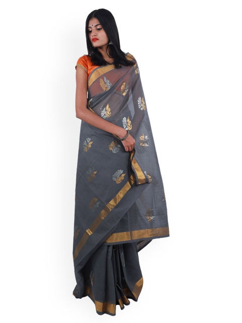 

APCO Grey Pure Cotton Woven Design Venkatgiri Sustainable Saree