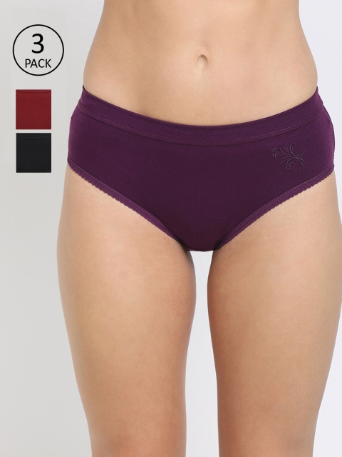 

DIXCY SCOTT Slimz Women Pack Of 3 Assorted Basic Briefs PR119663