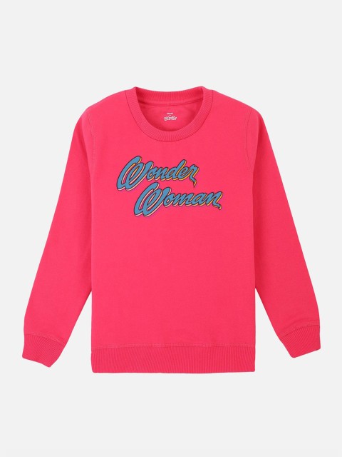 

Kids Ville Girls Pink Printed Sweatshirt