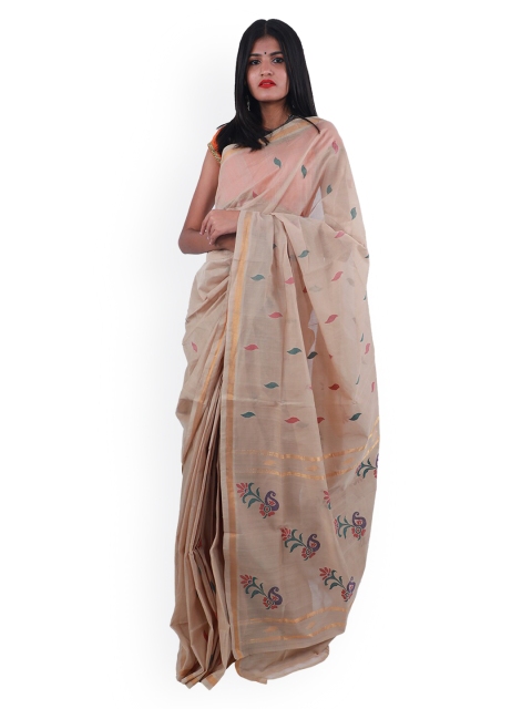 

APCO Beige Pure Cotton Printed Uppada Sustainable Saree