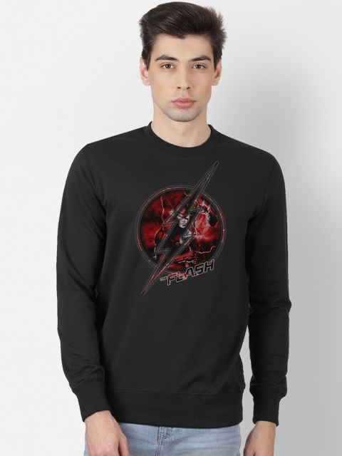

Free Authority Men Black Flash Print Sweatshirt