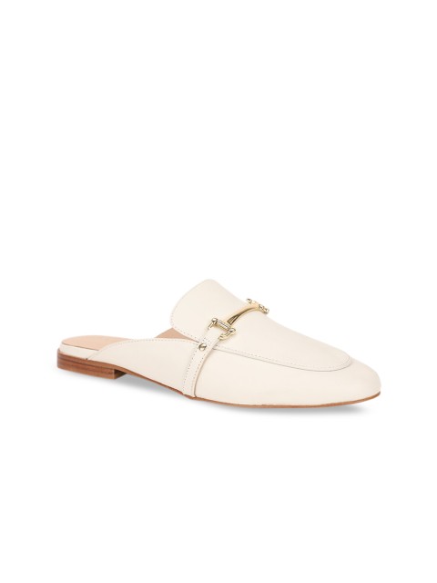 

ALDO Women White Solid Leather Flats