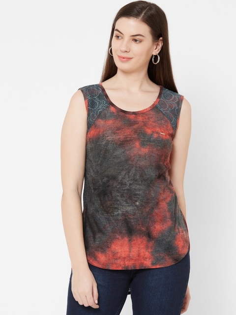 

Juliet Women Red & Grey Printed Top