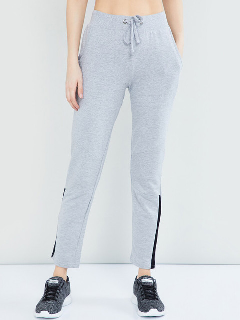 

max Women Grey Melange Solid Slim-Fit Joggers