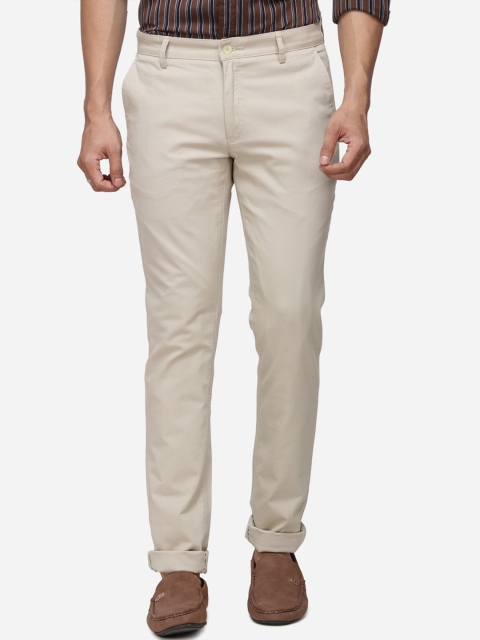 

Greenfibre Men Beige Slim Fit Solid Regular Trousers