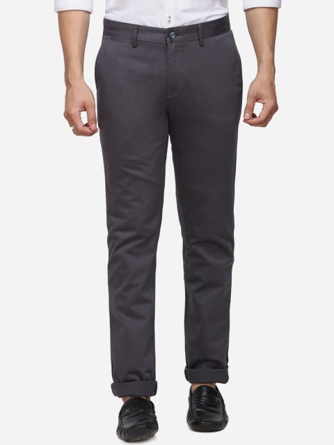 

Greenfibre Men Black Slim Fit Solid Regular Trousers