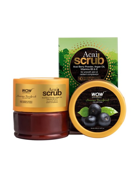 

WOW SKIN SCIENCE Amazon Rainforest Collection Rain Forest Acai Scrub - 200 ml, Brown