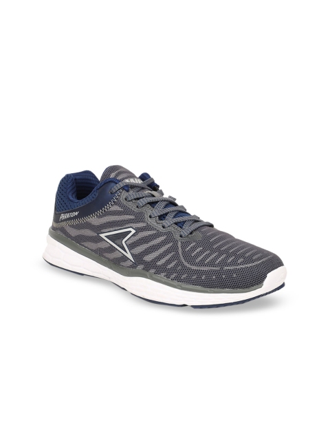 

Power Men Grey Textile Running Shoes