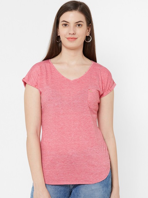 

Juliet Women Pink Solid Pure Cotton Top