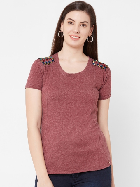 

Juliet Women Brown Solid Pure Cotton Top