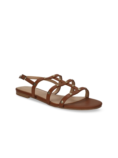 

ALDO Women Brown Solid Open Toe Flats