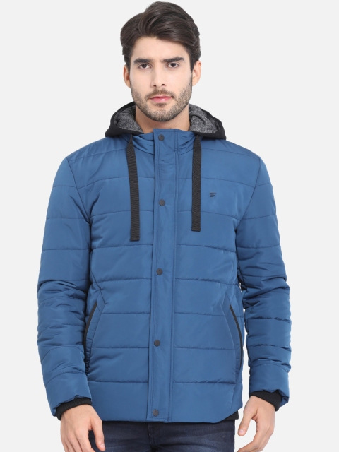 

t-base Men Blue Solid Lightweight Puffer Jacket