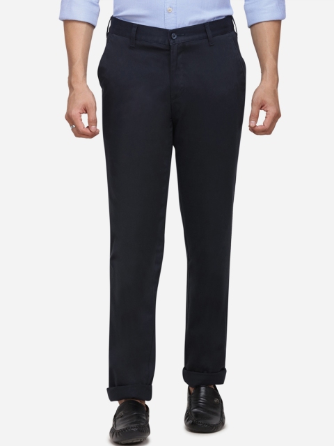 

Greenfibre Men Navy Blue Slim Fit Solid Regular Trousers