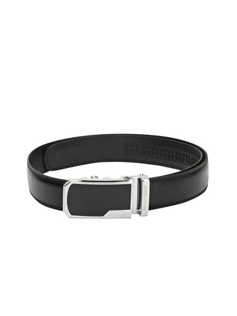 

Pacific Gold Men Black Solid Genuine Leather Belt