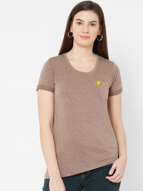 

Juliet Women Brown Solid Pure Cotton Top