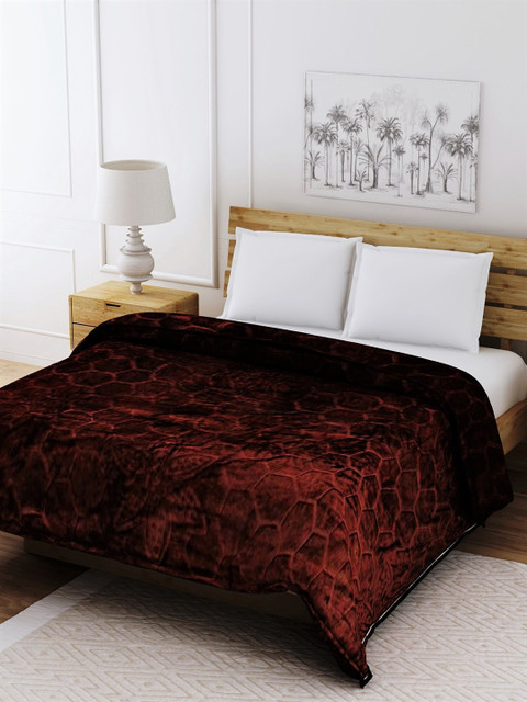 

Spangle Brown Solid Mild Winter 360 GSM Double Bed Blanket