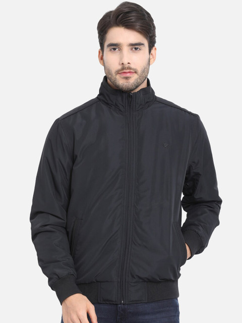 

t-base Men Black Solid Lightweight Bomber