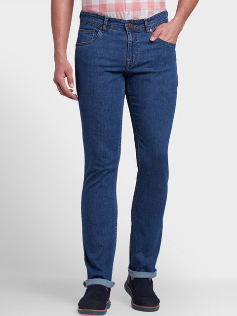 

ColorPlus Men Blue Tapered Fit Mid-Rise Clean Look Jeans
