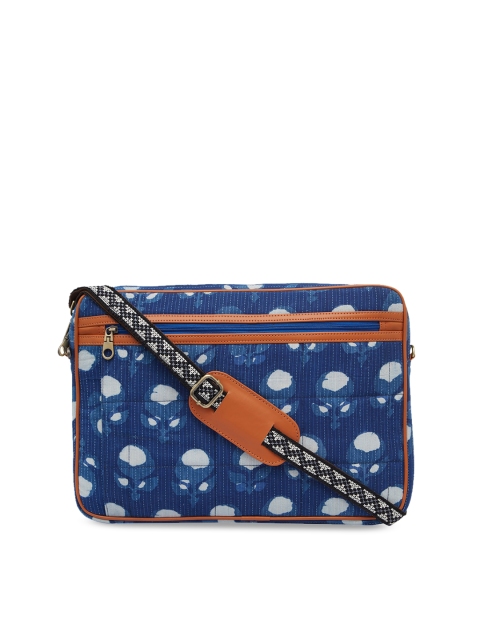 

Tarusa Women Blue Printed 15 Inch Laptop Bag
