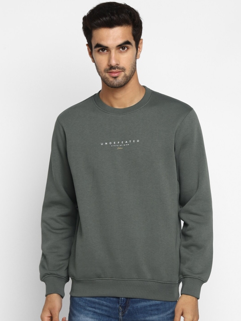 

Octave Men Olive Green Printed Sweatshirt