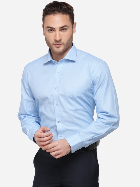 

JADE BLUE Men Turquoise Blue Regular Fit Solid Formal Shirt