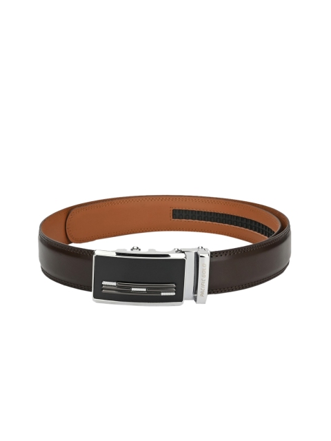 

Pacific Gold Men Coffee Brown Solid Leather Belt