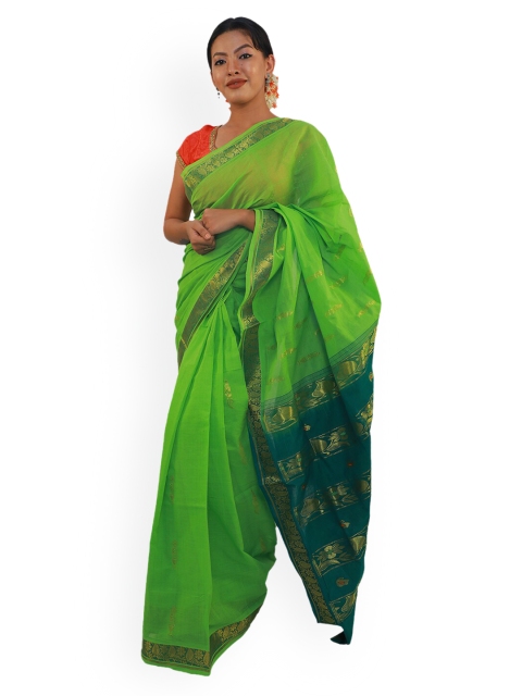 

APCO Green Woven Design Pure Cotton Sustainable Saree