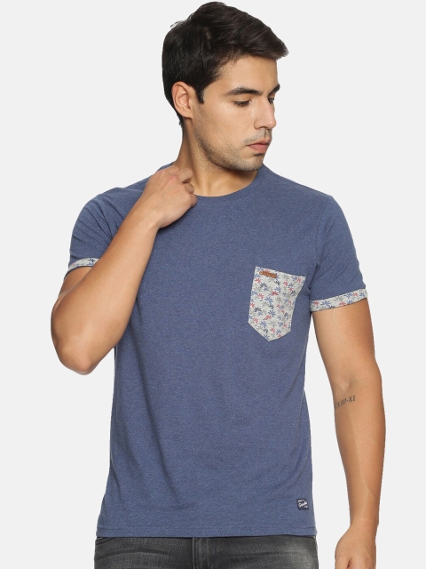 

Steenbok Men Blue Solid Round Neck T-shirt