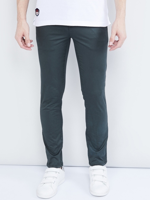 

max Men Green Regular Fit Solid Chinos