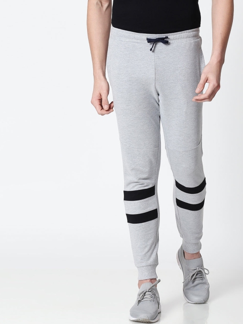

Bewakoof Men Grey Melange Solid Slim-Fit Joggers