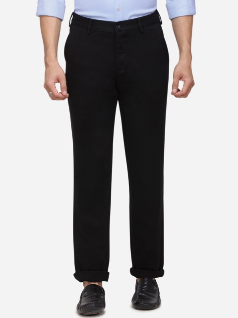

Greenfibre Men Black Slim Fit Solid Regular Trousers