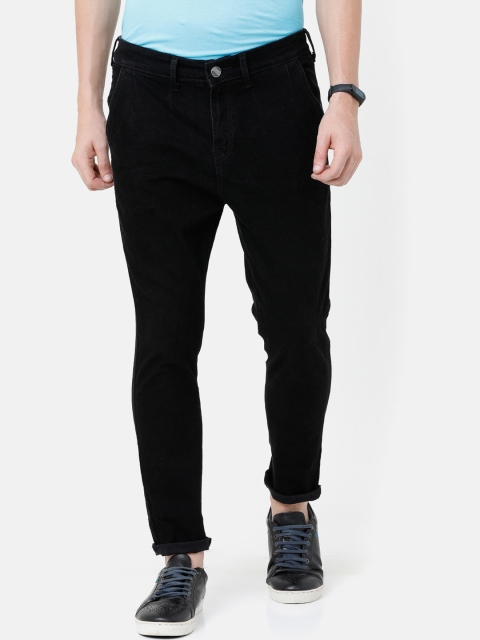 

CINOCCI Men Black Slim Fit Mid-Rise Clean Look Jeans
