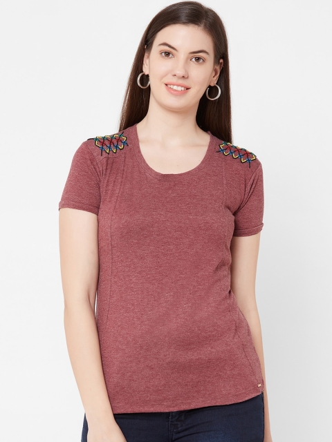 

Juliet Women Brown Solid Pure Cotton Top