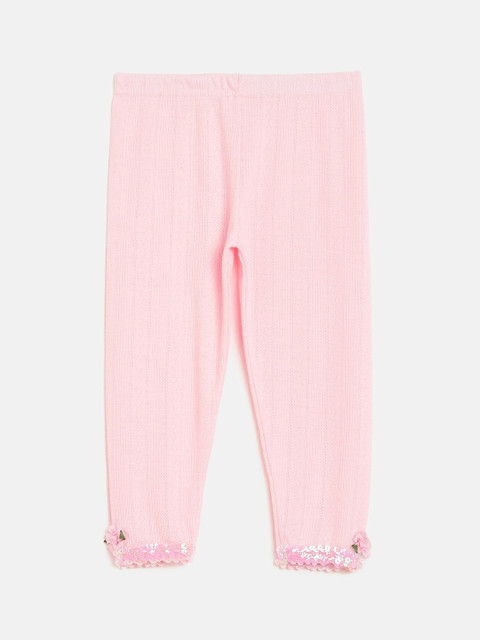 

Peek a boo zoo Girls Pink Solid Casual Tights