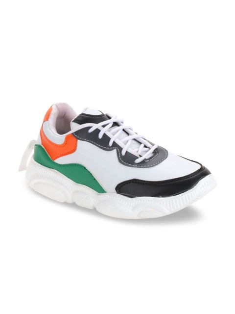 

Woakers Men White Mesh Running Shoes