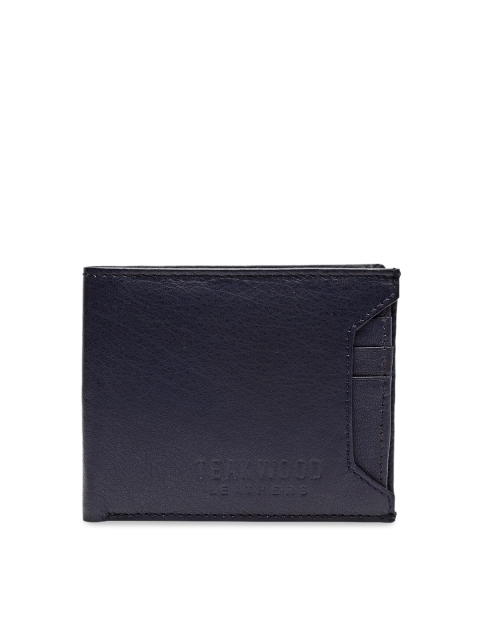 

Teakwood Leathers Men Blue Solid Two Fold Wallet