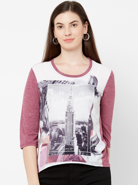 

Juliet Women Burgundy Printed Top