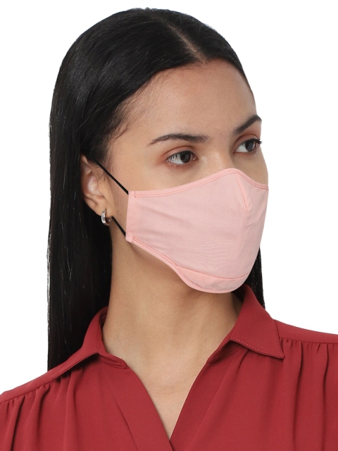 

Allen Solly Women Pink Solid 3-Ply Anti-Viral Reusable Cloth Mask