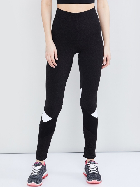 

max Women Black Solid Slim-Fit Track Pants