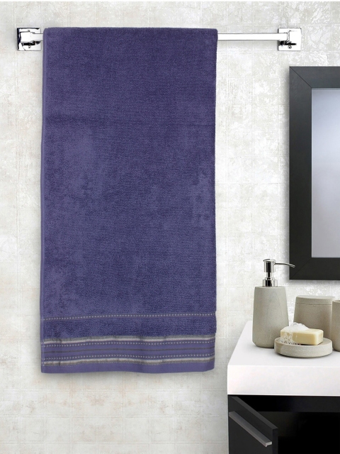 Raymond Home Unisex Navy Blue Solid 380 GSM Bath Towel