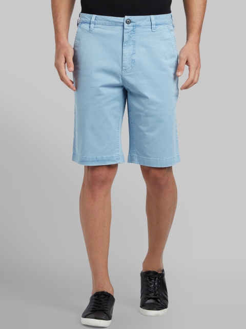 

Parx Men Blue Solid Regular Fit Chino Shorts