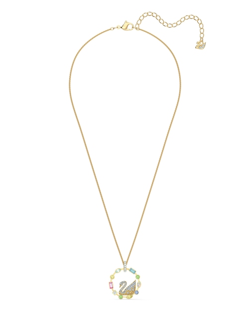 

SWAROVSKI Gold-Plated Rainbow Swan Necklace