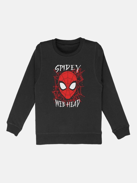 

Kids Ville Boys Black Spiderman Printed Sweatshirt
