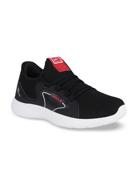 

Campus Men Black Mesh Running Shoes