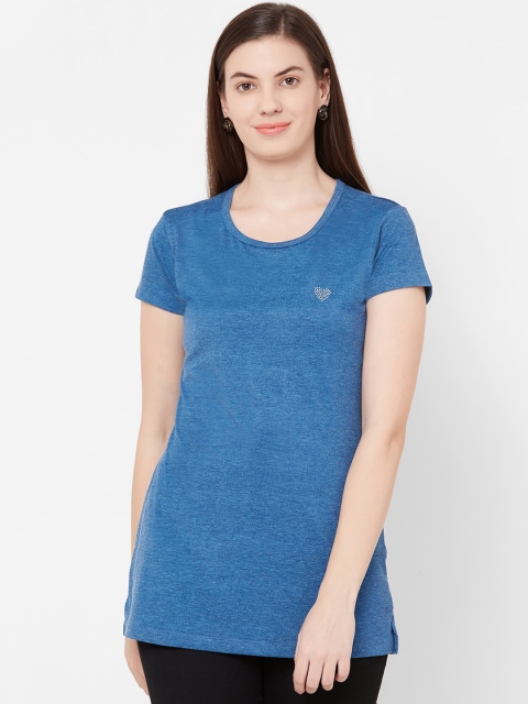 

Juliet Women Blue Solid Pure Cotton Top