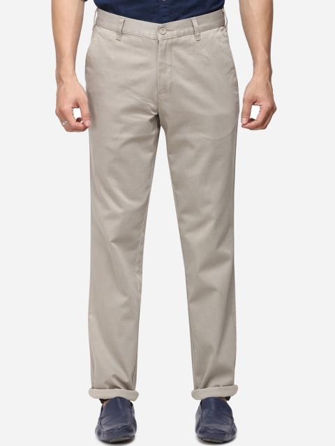 

Greenfibre Men Beige Slim Fit Solid Regular Trousers