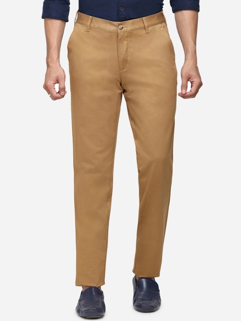 

Greenfibre Men Khaki Slim Fit Solid Regular Trousers