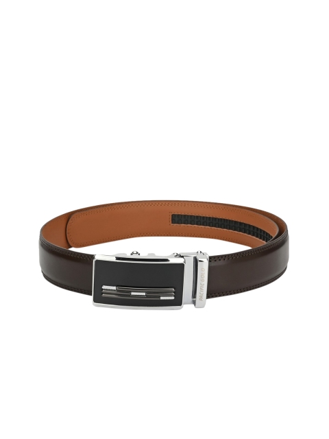 

Pacific Gold Men Brown Solid Leather Belt