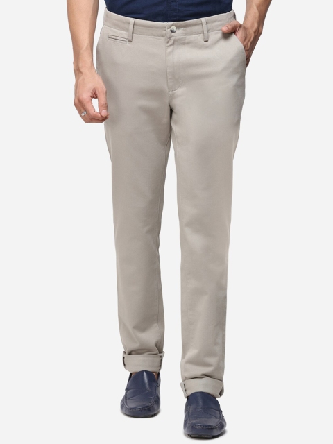 

Greenfibre Men Grey Slim Fit Solid Regular Trousers